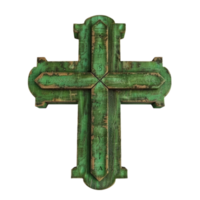Wooden Cross on Transparent Background AI-Generative png