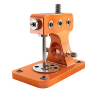 Orange Eye Machine to Observe Bacteria with Screw on Transparent Background AI-Generative png