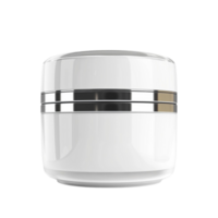 White Jar with Black Trim on Transparent Background AI-Generative png