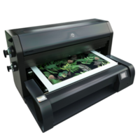 Black Printer with Large Print on Transparent Background AI-Generative png