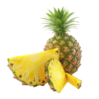 Fresh Pineapple Isolated on Transparent Background AI-Generative png