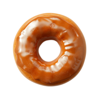 Glazed Donut on Transparent Background AI-Generative png