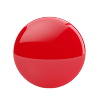 Red Sphere with Window Reflection on Transparent Background AI-Generative png