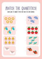math problem counting worksheet printable for kids education fun learning vector