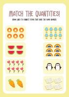 math problem counting worksheet printable for kids education fun learning vector
