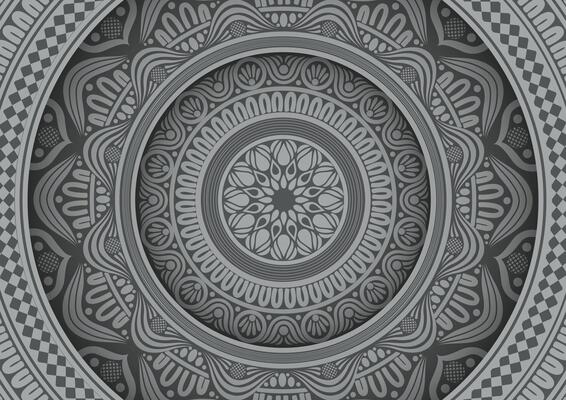 Geometry grey mandala decoration beautiful background