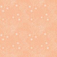 Peach fuzz 2024 floral pattern with many small white flowers The flowers are arranged in a way that creates a sense of depth and movement. Scene is serene and calming vector