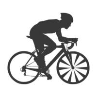 Man Riding Bicycle Silhouette Art vector