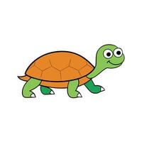 Box Turtle walks icon illustration vector
