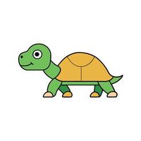 Box Turtle swims icon illustration vector