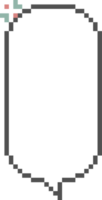 8 bits retro jogos pixel discurso bolha balão ícone adesivo memorando palavra chave planejador texto caixa bandeira png