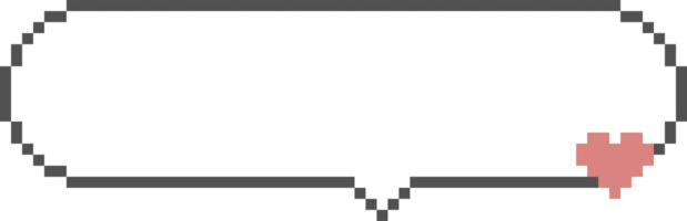 8bit retro game pixel speech bubble balloon icon sticker memo keyword planner text box banner png