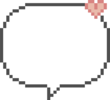 8bit retro game pixel speech bubble balloon icon sticker memo keyword planner text box banner png