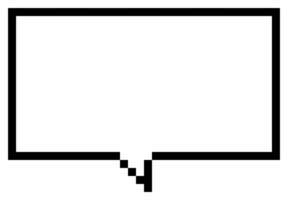8bit retro game pixel art speech bubble balloon icon sticker memo keyword planner text box banner png
