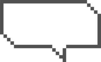 8bit retro game pixel speech bubble balloon icon sticker memo keyword planner text box banner png
