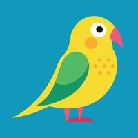 Budgie parrot goes icon illustration vector
