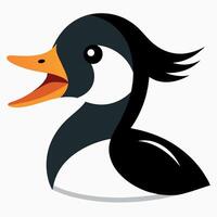 Bufflehead Duck screams icon illustration vector