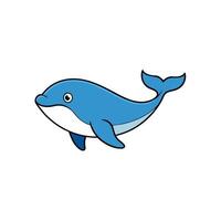 Bowhead Whale stands icon illustration vector