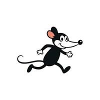 British Mouse runs icon illustration vector