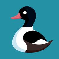 Bufflehead Duck sits icon illustration vector