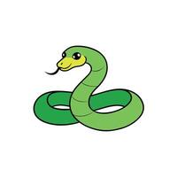 Bush Viper snake goes icon illustration vector