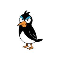 Bulbul bird angry icon illustration vector