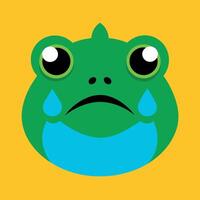 Bullfrog frog cries icon illustration vector