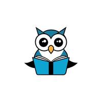 Burrowing Owl learns icon illustration vector