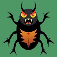 Burying Beetle angry icon illustration vector