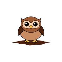 Burrowing Owl play icon illustration vector