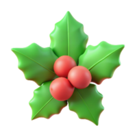Holly Branch 3d Element png