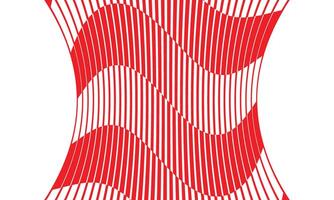 Abstract simple red thin to thick irregular squeeze line pattern. geometric repeat wavy line. vector