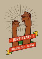 Hand drawn illustration for happy Juneteenth freedom vector