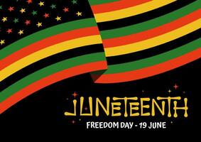 Juneteenth flag - freedom day design vector
