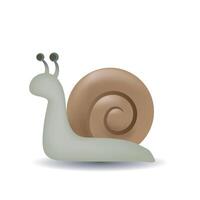 Snail emoji illustration isolated on white background. vector