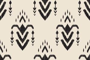 Abstract ikat pattern for seamless ethnic art in tribal and folk style. Print Aztec geometric ornament. Design for fabric, carpet, wallpaper, clothing. vector