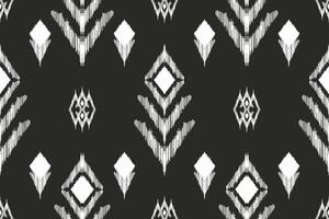 Abstract ikat pattern for seamless ethnic art in tribal and folk style. Print Aztec geometric ornament. Design for fabric, carpet, wallpaper, clothing. vector
