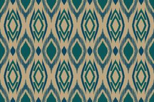 Abstract ikat pattern for seamless ethnic art in tribal and folk style. Print Aztec geometric ornament. Design for fabric, carpet, wallpaper, clothing. vector