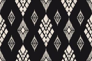 Abstract ikat pattern for seamless ethnic art in tribal and folk style. Print Aztec geometric ornament. Design for fabric, carpet, wallpaper, clothing. vector