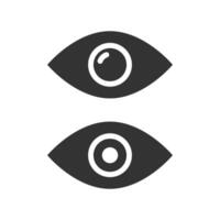 Eyes icon shape set isolated illustration. vector