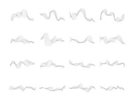 Abstract lines wave element for design set isolated illustration. vector