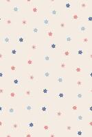 Spring simple seamless pattern with flowers. graphics. vector