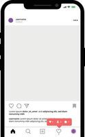 Social network post interface mockup template. Post profile template. Profile Gallery Feed Elements for social media page mobile version. Smart phone UI vector