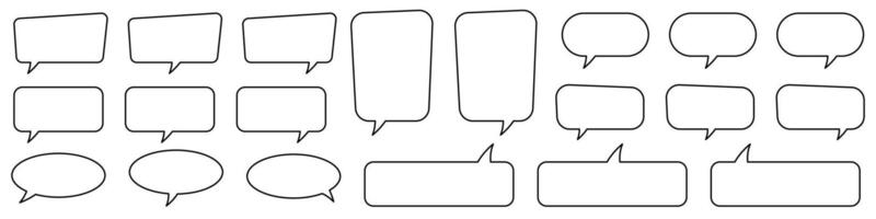Speech bubble, speech balloon, chat bubble line art icon for apps and websites. vector