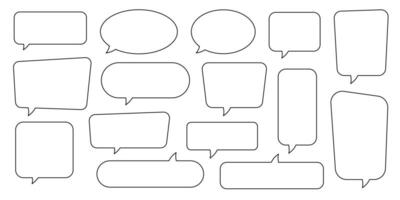 Speech bubble, speech balloon, chat bubble line art icon for apps and websites. vector