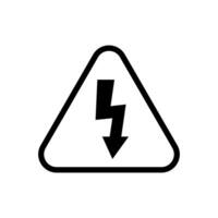 High voltage icon. Warning electricity symbol. Alert, hazard and danger, caution electrical icon. Triangle with lightning sign. vector