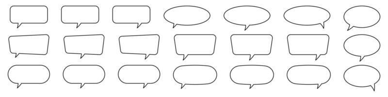 Speech bubble, speech balloon, chat bubble line art icon for apps and websites. vector