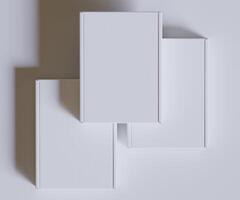 Cardboard box white color 3D render illustration photo