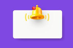 New message concept with empty window. 3d illustration with copy space vector