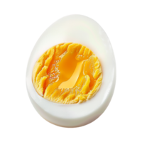 Slice of Boiled Egg on Transparent Background png